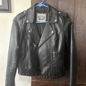 Levi's Women's Classic Black Leather Biker Jacket